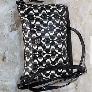 Coach Holden Crossbody bag in black and white signature